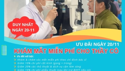 💐 ƯU ĐÃI ĐẶC BIỆT – KHÁM MẮT MIỄN PHÍ DÀNH RIÊNG CHO QUÝ THẦY CÔ 💐