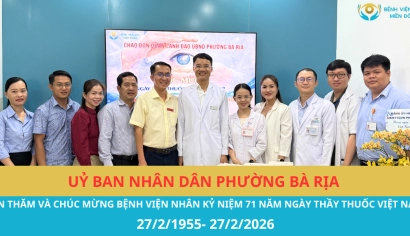 ỦY BAN NHÂN DÂN PHƯỜNG BÀ RỊA THĂM, CHÚC MỪNG BỆNH VIỆN MẮT MIỀN ĐÔNG NHÂN NGÀY THẦY THUỐC VIỆT NAM 27/2