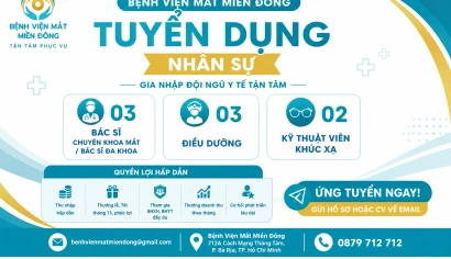 BỆNH VIỆN MẮT MIỀN ĐÔNG TUYỂN DỤNG NHÂN SỰ THÁNG 8/2026
