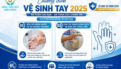 BỆNH VIỆN MẮT MIỀN ĐÔNG TỔ CHỨC ĐÀO TẠO: “HƯỚNG DẪN THỰC HÀNH KIỂM SOÁT NHIỄM KHUẨN NĂM 2025”