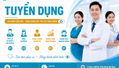 BỆNH VIỆN MẮT MIỀN ĐÔNG TUYỂN DỤNG NHÂN SỰ THÁNG 6-2026