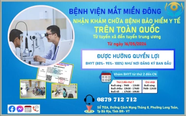 BỆNH VIÊN MẮT MIỀN ĐÔNG  KHÁM BẢO HIỂM Y TẾ TRÊN TOÀN QUỐC