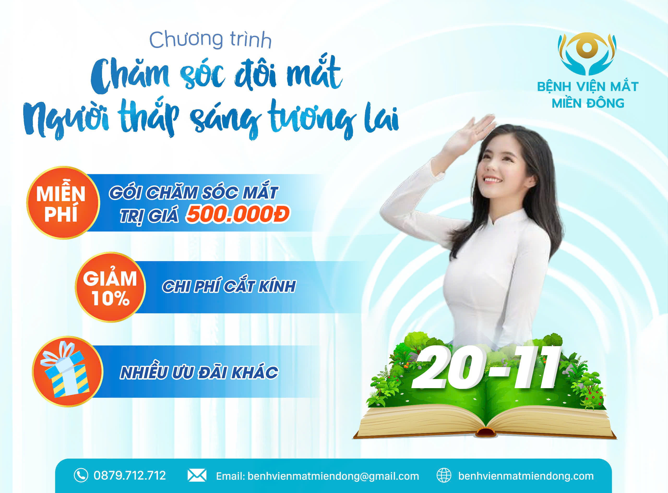 Chương trình ưu đãi đặc biệt nhân dịp ngày Nhà giáo Việt Nam 20-11 với chủ đề “Chăm sóc đôi mắt -Người thắp sáng tương lai&quot;